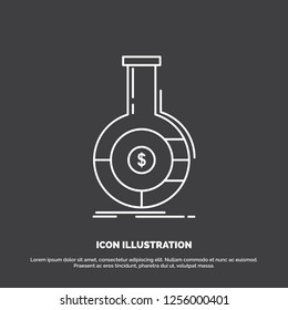 Analysis, analytics, banking, business, financial Icon. Line vector symbol for UI and UX, website or mobile application