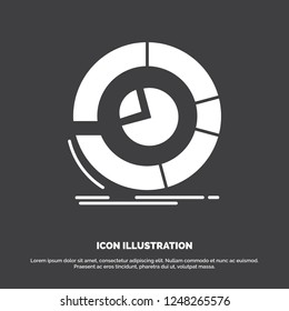 Analysis, analytics, business, diagram, pie chart Icon. glyph vector symbol for UI and UX, website or mobile application