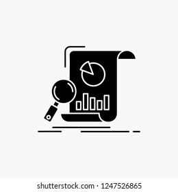 Analysis, analytics, business, financial, research Glyph Icon. Vector isolated illustration