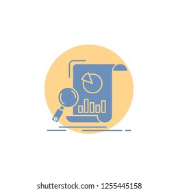 Analysis, analytics, business, financial, research Glyph Icon.