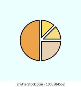 analysis, analytics color vector icon, vector illustration