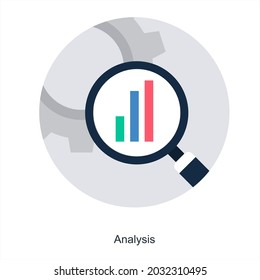 Analysis or Analytics Icon Concept