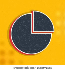 analysis, analytics pop art, retro icon. Vector illustration of pop