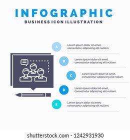 Analysis, argument, business, convince, debate Infographics Template for Website and Presentation. GLyph Gray icon with Blue infographic style vector illustration.