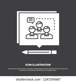 Analysis, argument, business, convince, debate Icon. glyph vector symbol for UI and UX, website or mobile application
