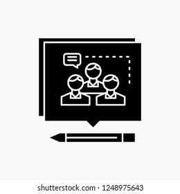 Analysis, argument, business, convince, debate Glyph Icon. Vector isolated illustration