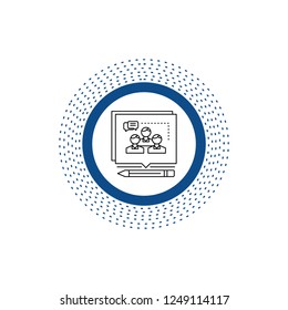 Analysis, argument, business, convince, debate Line Icon. Vector isolated illustration