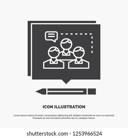 Analysis, argument, business, convince, debate Icon. glyph vector gray symbol for UI and UX, website or mobile application