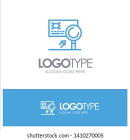 Analysis, Banking, Card, Detection, Fraud Blue outLine Logo with place for tagline