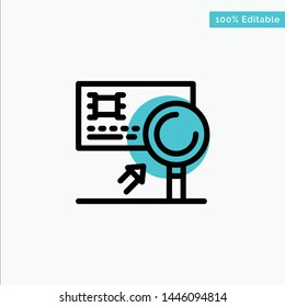 Analysis, Banking, Card, Detection, Fraud turquoise highlight circle point Vector icon