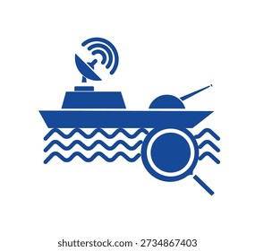 Analysis battleship icon. editable Vector