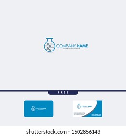 Analysis, Biochemistry, Biology, Chemistry Blue, Outline Place for Tagline Liquid or water lab logo, symbol  icon template