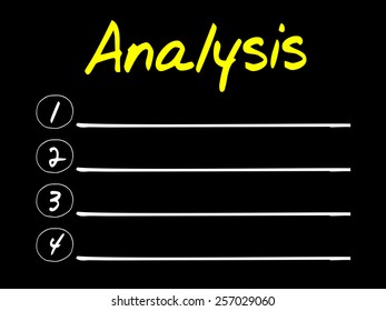 ANALYSIS blank list, business concept