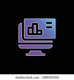 Analysis blue gradient vector icon
