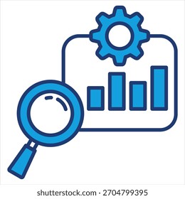 Analyse Blaues Symbol, Vektorgrafik