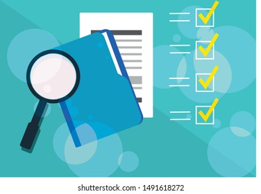 analysis business check file vector illustration