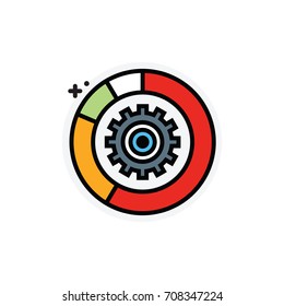 Analysis business concept Isolated Line Vector Illustration editable Icon