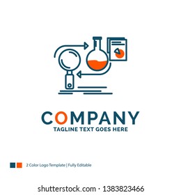 Analysis, business, develop, development, market Logo Design. Blue and Orange Brand Name Design. Place for Tagline. Business Logo template.