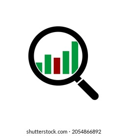 Analysis business graph icon vector