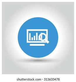 Analysis Business growth Icon. Blue Business Pictogram. vector illustration