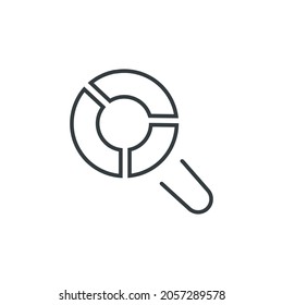 Icono de informe de negocio de análisis de análisis de vector, icono de informe de negocio, ilustración de vector