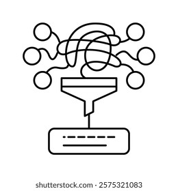 analysis business tasks line icon vector. analysis business tasks sign. isolated contour symbol black illustration