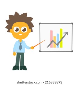 analysis, cartoon flat style illustration