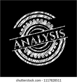 Analysis chalk emblem written on a blackboard