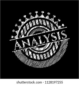 Analysis chalkboard emblem written on a blackboard