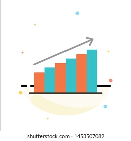 Analysis, Chart, Analytics, Business, Graph, Market, Statistics Abstract Flat Color Icon Template