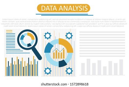 Analysis chart flat design. Bar Chart as Analytics Concept Icon