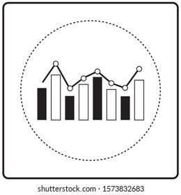 Analysis chart flat design. data analysis concept, and chart graph icons