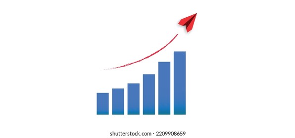 analysis chart showing growth. inflation analysis idea concept.