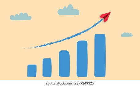 analysis chart showing growth. inflation analysis idea concept.
