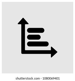 Analysis chart sign icon in trendy flat style isolated on grey background, modern symbol vector illustration for web