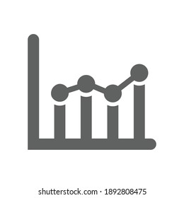 Analyse, Diagramme Berichte Symbol. Graufarbige Vektorgrafik