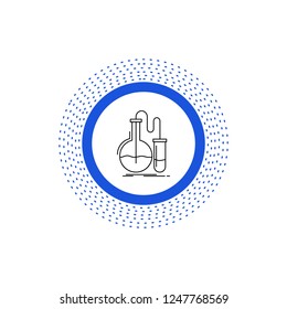 Analysis, chemistry, flask, research, test Line Icon. Vector isolated illustration