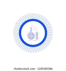 Analysis, chemistry, flask, research, test Glyph Icon. Vector isolated illustration