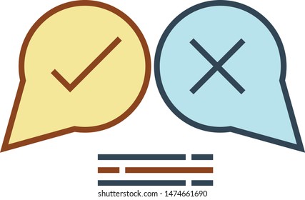 Analysis, choice or decisions icon. Can be used on a website and mobile apps.