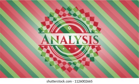 Analysis christmas colors style emblem.