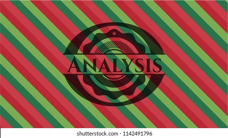 Analysis christmas emblem background.
