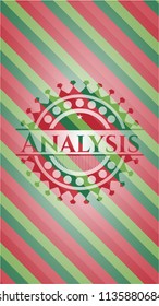 Analysis christmas style emblem.