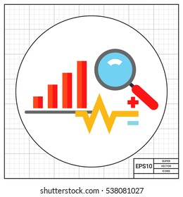 Analysis Concept Icon with Graph