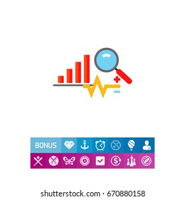 Analysis Concept Icon with Graph