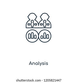Analysis concept line icon. Linear Analysis concept outline symbol design. This simple element illustration can be used for web and mobile UI/UX.