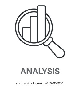 Ícones De Design Simples De Conceito De Análise, Inspiração De Design De Estilo Simples Para Qualquer Interface E Propósito Adequado Para Símbolos E Muito Mais