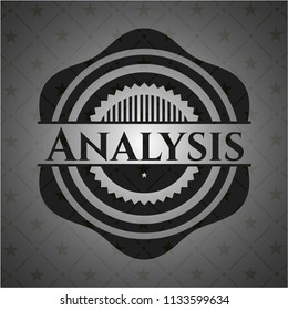 Analysis dark emblem. Retro
