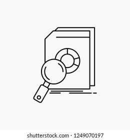 Analysis, data, financial, market, research Line Icon. Vector isolated illustration