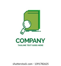Analysis, data, financial, market, research Flat Business Logo template. Creative Green Brand Name Design.