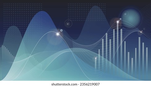 Analysis data, graph, abstract.
Concept template for growth, marketing, analysts, finance, AI big data. Business finance graphic chart, vector design